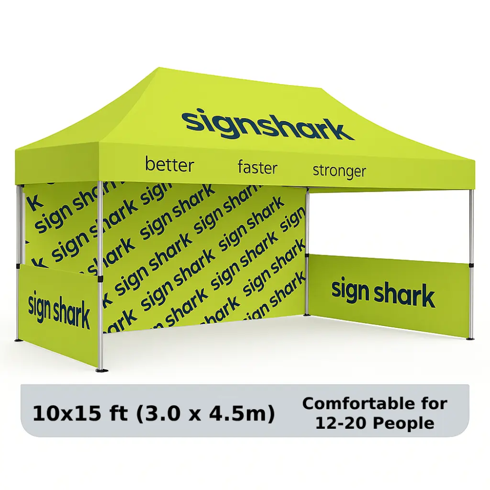 10x15 Custom canopy tent comfortable for 12-20 People
