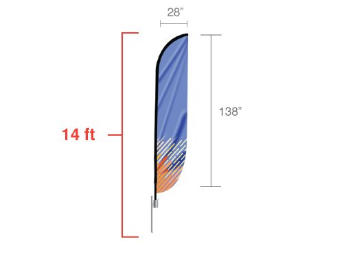 Feather Convex Flag (Large)